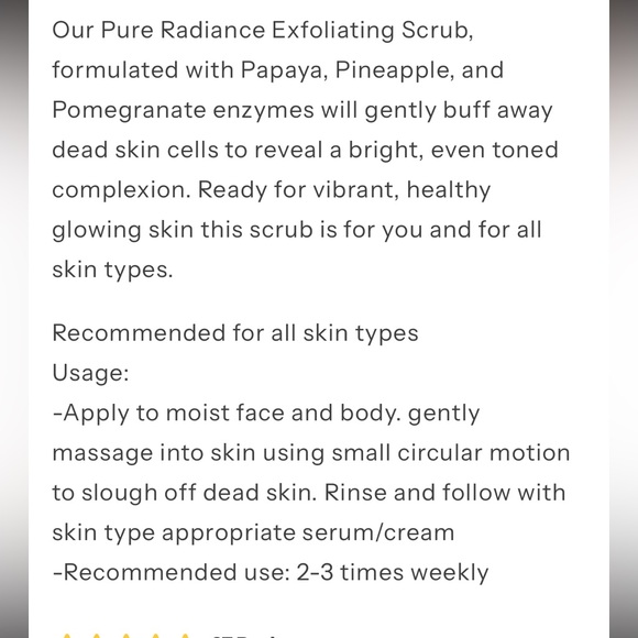 PURE RADIANCE EXFOLIATING SCRUB WITH POMEGRANATE ENZYMES - Picture 3 of 3